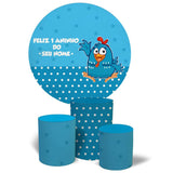 Load image into Gallery viewer, Lofaris Circle Blue Bird Round Happy Birthday Party Backdrop