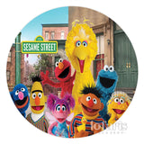 Load image into Gallery viewer, Lofaris Circle Cartoon Dolls Round Street Birthday Backdrop