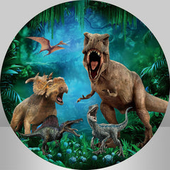 Lofaris Circle Dinosaur World Backdrop Kit For Boys Birthday