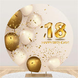 Load image into Gallery viewer, Lofaris Circle Glitter Balloons 18th Happy Birthday Backdrop