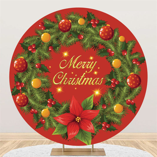 Lofaris Circle Glitter Christmas Backdrop For Holiday Party