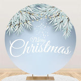 Load image into Gallery viewer, Lofaris Circle Glitter Light White Merry Chrismas Backdrop