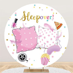 Lofaris Circle Gold Glitter Heepover Happy Birthday Backdrop