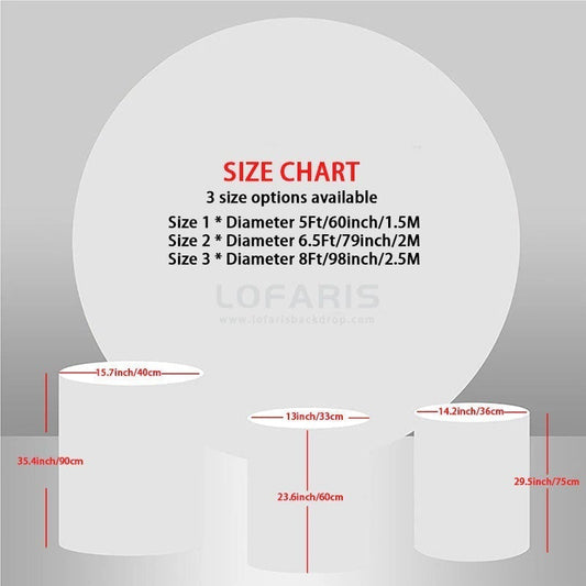 Lofaris Circle Red Farm Housre Kids Happy Birthday Backdrop Kit