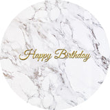 Load image into Gallery viewer, Lofaris Circle Sipmle White Abstract Marbling Birthday Backdrop