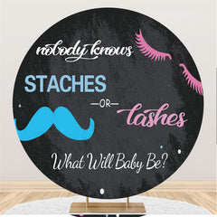 Lofaris Circle Stachers Or Tashes Baby Shower Party Backdrop