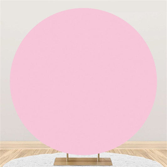 Lofaris Circlr Solid Pink Simple Party Round Backdrops