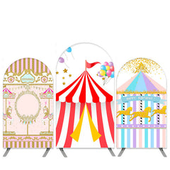 Lofaris Circus Theme Carousel Arch Backdrop Kit for Birthday