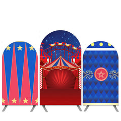 Lofaris Circus Theme Red Arch Backdrop Kit for Birthday