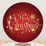 Load image into Gallery viewer, Lofaris Classical Snowflake Merry Christmas Round Backdrop