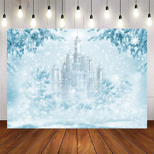 Lofaris Cold Winter World With Snowflake And Castle Backdrop