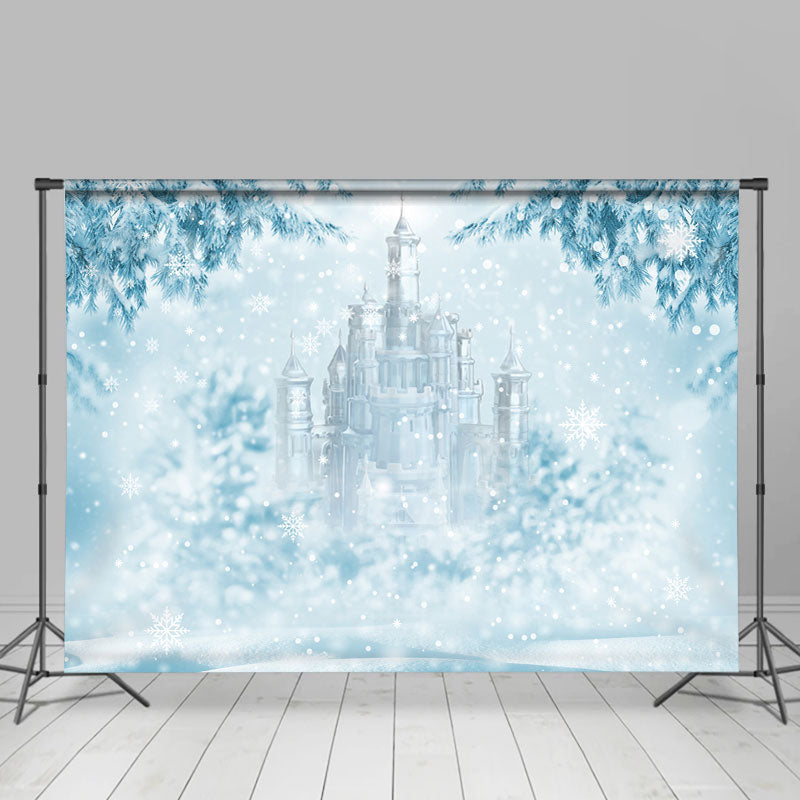 Lofaris Cold Winter World With Snowflake And Castle Backdrop