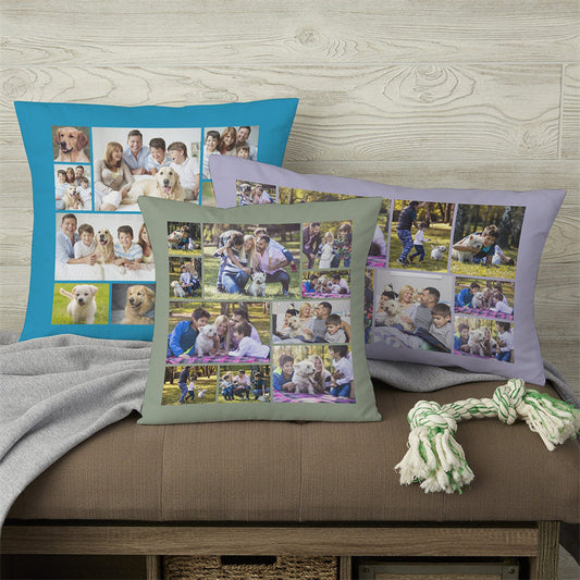 Lofaris Collage Custom Pillow With Family Pet Gift For Kid
