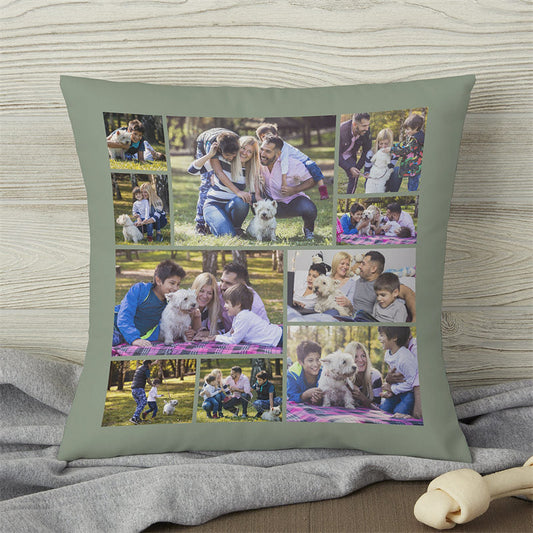 Lofaris Collage Custom Pillow With Family Pet Gift For Kid