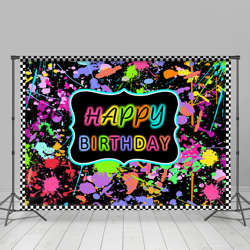 Lofaris Colored And Graffiti Themed Happy Birthday Backdrop