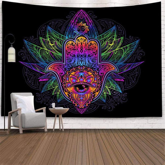 Lofaris Colored Eyes Pattern 3D Printed Art Decor Wall Tapestry