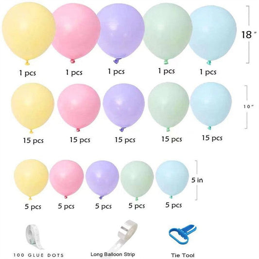 Lofaris Colorful 105 Pack Balloon Arch Kit DIY Party Decorations - Pink | Blue