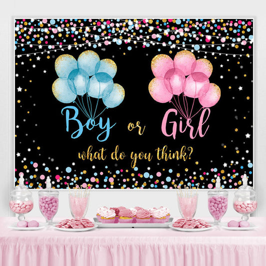 Lofaris Colorful And Glitter Balloons Baby Shower Backdrop
