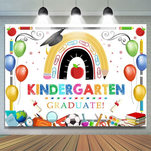 Lofaris Colorful Ballons Kindergarten Backdrop For Decoration