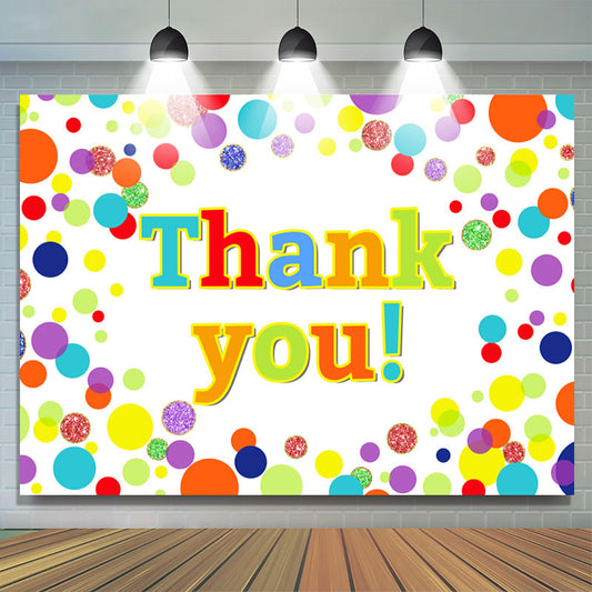 Lofaris Colorful Bright Dots Thanksgiving Day Holiday Backdrop