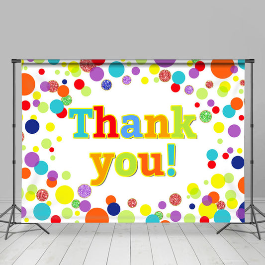 Lofaris Colorful Bright Dots Thanksgiving Day Holiday Backdrop