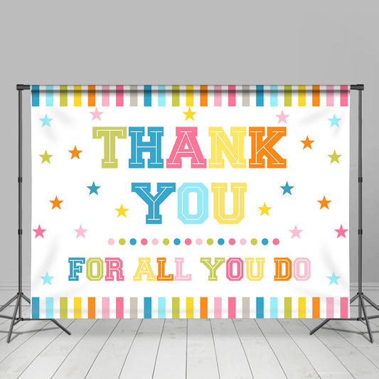 Lofaris Colorful Bright Star Thanksgiving Day Holiday Backdrop