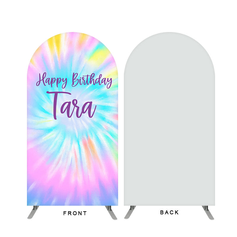 Lofaris Colorful Bright Theme Happy Birthday Double Sided Arch Backdrop