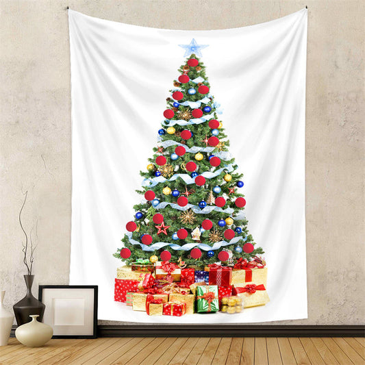 Lofaris Colorful Christmas Tree Gifts Wall Tapestry Hanging