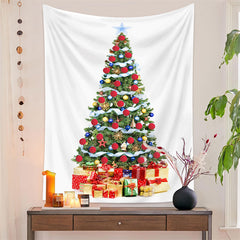 Lofaris Colorful Christmas Tree Gifts Wall Tapestry Hanging
