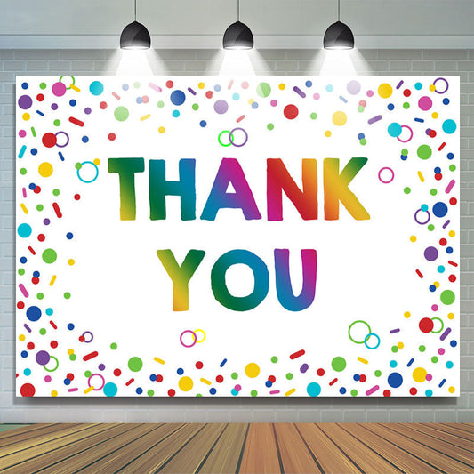 Lofaris Colorful Circles Theme Thank You Monthers Day Backdrop