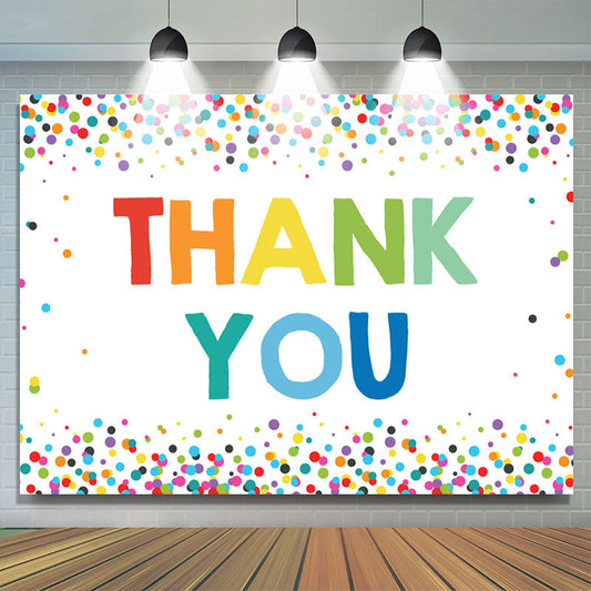 Lofaris Colorful Dots Thank You Happy Mothers Day Backdrop