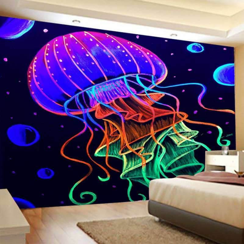 Lofaris Colorful Dream Jellyfish Trippy Novelty Wall Tapestry