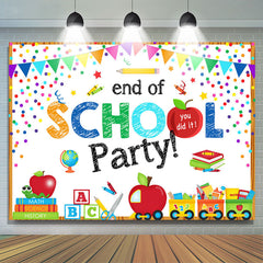 Lofaris Colorful Elements End Of School Party Decotation Backdrop