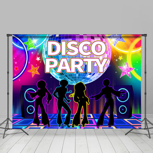 Lofaris Colorful Glitter Abstract Disco Party Dance Backdrop