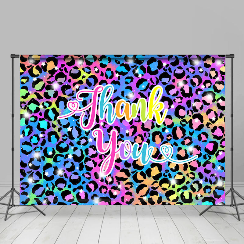 Lofaris Colorful Leopard Theme Thanksgiving Day Backdrop