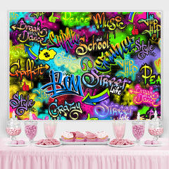 Lofaris Colorful Letter And Graffiti Wall Backdrop For Party