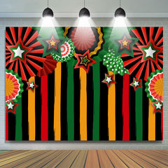 Lofaris Colorful Star And Stripe Mexican Fiesta Backdrop