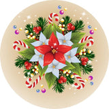 Load image into Gallery viewer, Lofaris Colorfule Christmas Garland Round Backdrop For