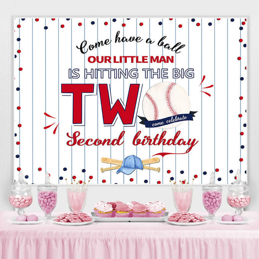 Lofaris Come Have A Ball Photo Backdrop for Boy 2nd Birthday