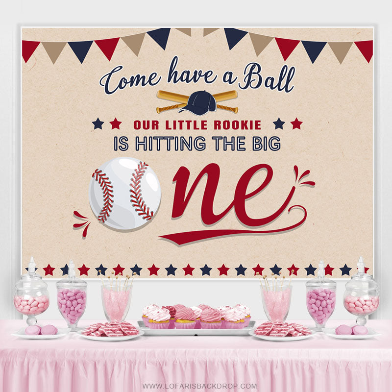 Lofaris Come Have A Ball Themed Baseball Happy Birthday Backdrop