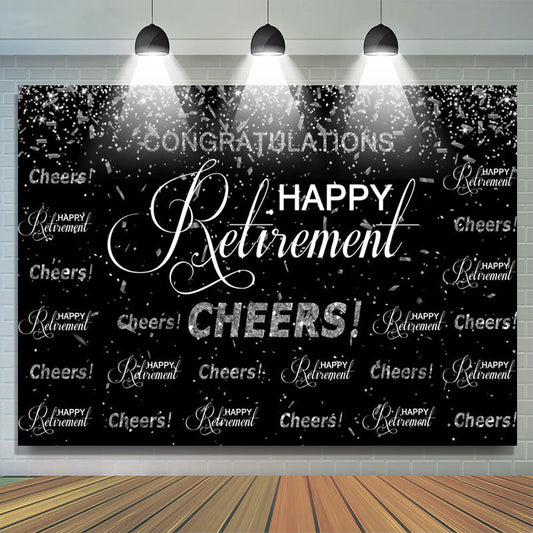 Lofaris Congratulations Happy Retirement Cheers Up Backdrop