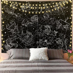 Lofaris Constellation Pattern Galaxy Trippy Divination Wall Tapestry