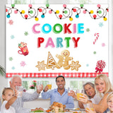 Load image into Gallery viewer, Lofaris Cookie Party Snowflake Christmas Tree Lights Backdrop