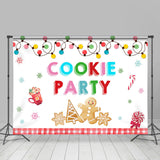 Load image into Gallery viewer, Lofaris Cookie Party Snowflake Christmas Tree Lights Backdrop
