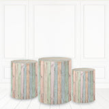 Load image into Gallery viewer, Lofaris Coolrful Wooden Cylinder Cover Birthday Party Cake Table