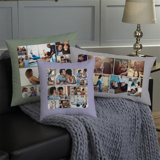 Lofaris Couple Pictures Collage Custom Pillow Album Souvenir