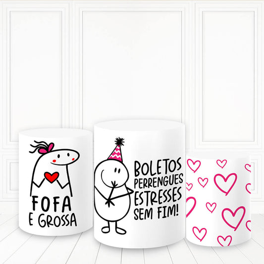 Lofaris Couples And Words Pillar Wrap Love Theme Plinth Cover