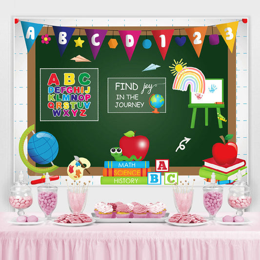 Lofaris Course Blackboard Photo Backdrop for Back to School
