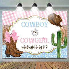 Lofaris Cowboy Or Cowgirl What Will Baby Be Gender Reveal Backdrop
