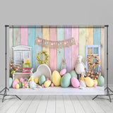 Load image into Gallery viewer, Lofaris Creamy Colorful Wall And Eggs Spring Easter Backdrop